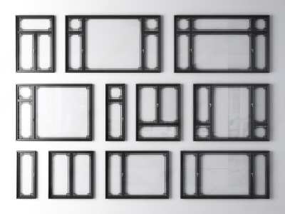 新中式窗户3D模型下载